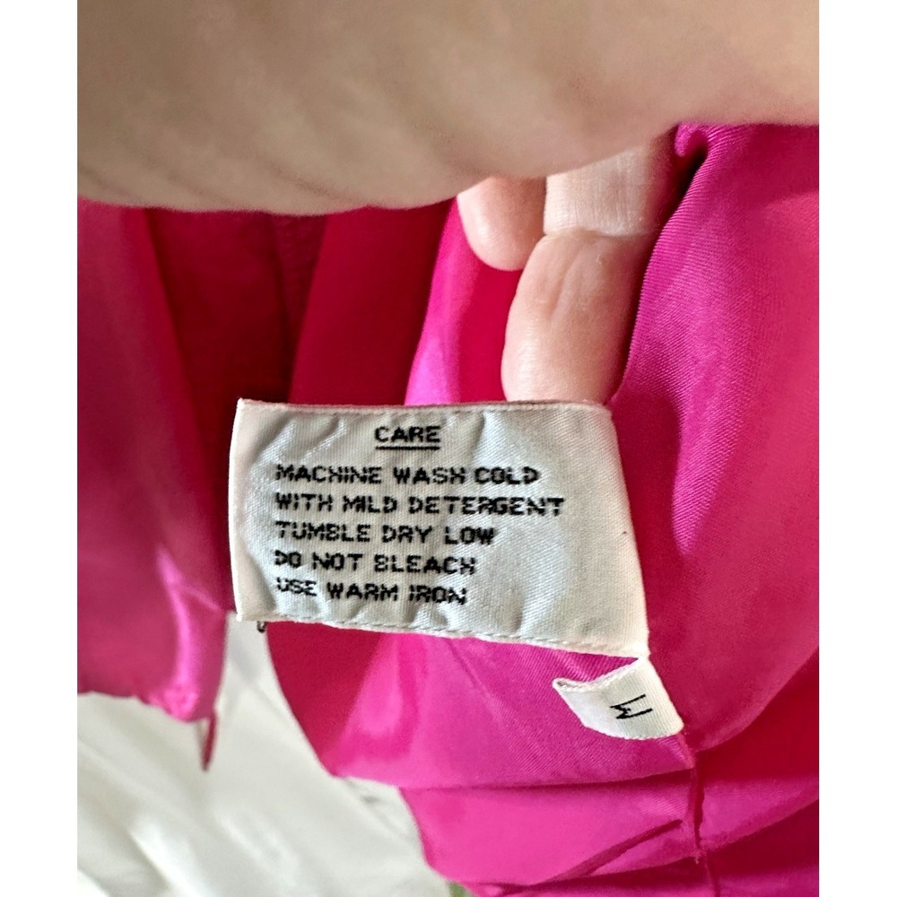 VTG Larry Levine Women's Pink Hooded Waterproof Lightweight Rain Jacket-Med(EUC) - Picture 7 of 11